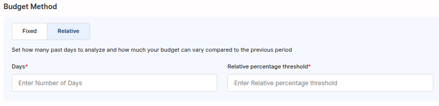 Budget alert summary